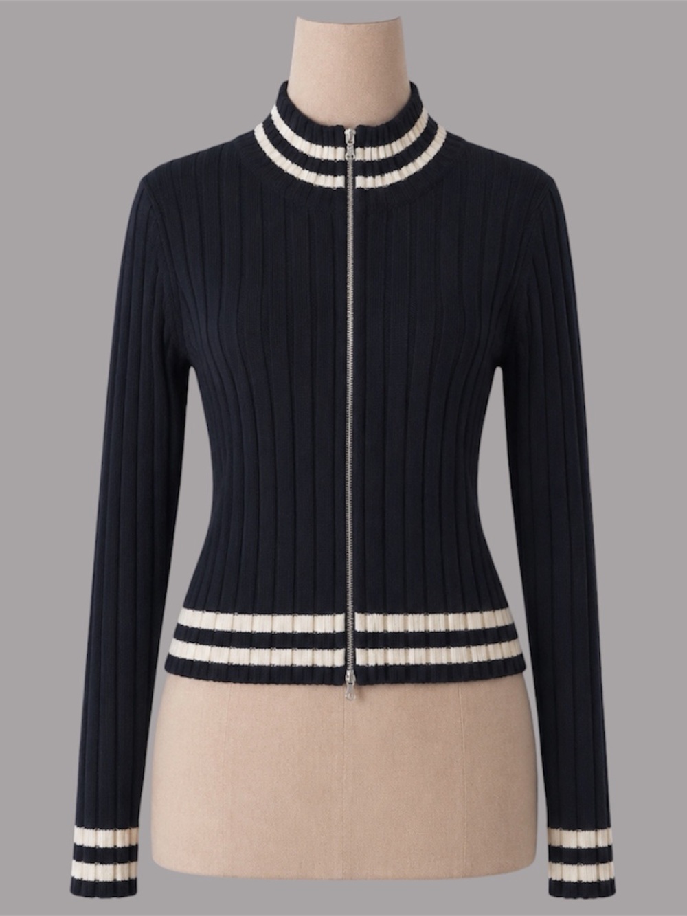 Urban Outfitters BDG Ribbed Zip Up Knit Cardigan